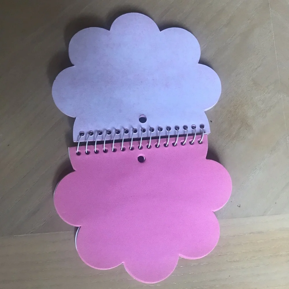 DISNEY LIZZIE MCGUIRE Vintage Beaded Pink Flower Notepad NWT